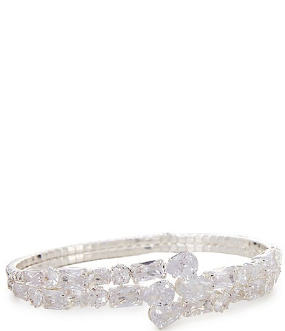 Cezanne Rhinestone Layered Cuff Bracelet