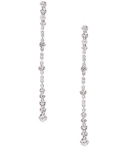 Cezanne Rhinestone Long Linear Earrings