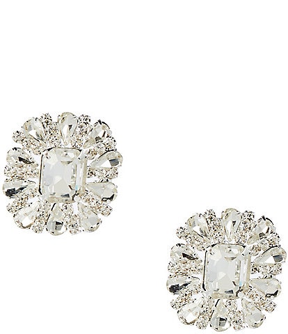 Cezanne Rhinestone Sunburst Drop Earrings