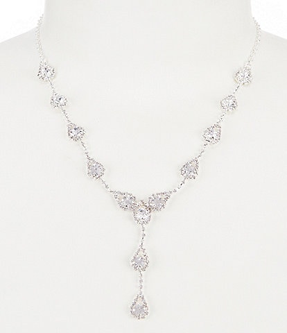 Cezanne Rhinestone Crystal Teardrop Y-Necklace