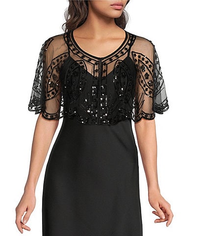 Cezanne Sequin Embellished Cape