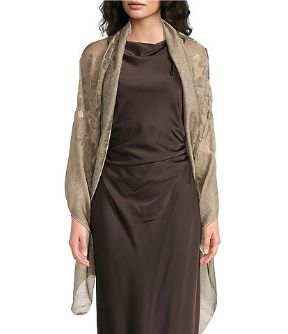 Cezanne Sheer Bordered Evening Wrap
