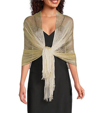 Cezanne Shimmer Tassel Scarf Wrap