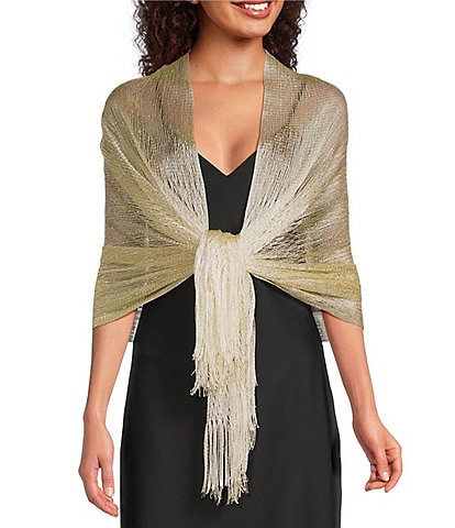 Cezanne Shimmer Tassel Scarf Wrap