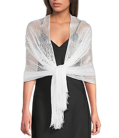 Cezanne Shimmer Tassel Scarf Wrap