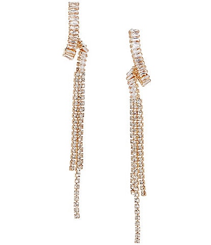 Cezanne Tassel Twist Linear Earrings
