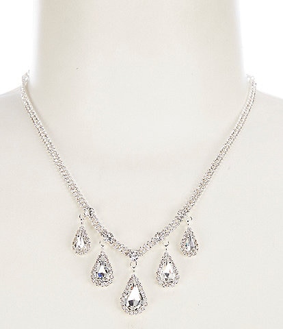 Cezanne Teardrop Crystal Frontal Collar Necklace