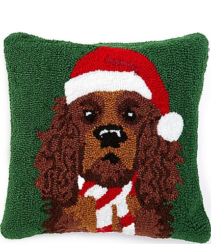 C&F Home Boykin Spaniel Hooked Knit 16#double; Square Pillow