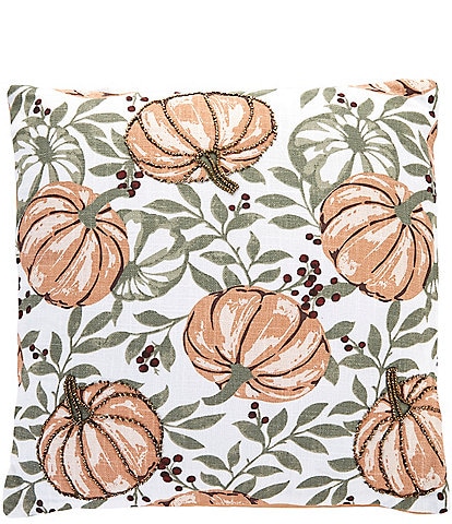 C&F Home Festive Fall Collection Harvest Pumpkin Decorative Square Pillow
