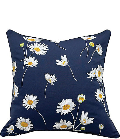 C&F Home Navy Daisy Indoor/Outdoor Throw Pillow