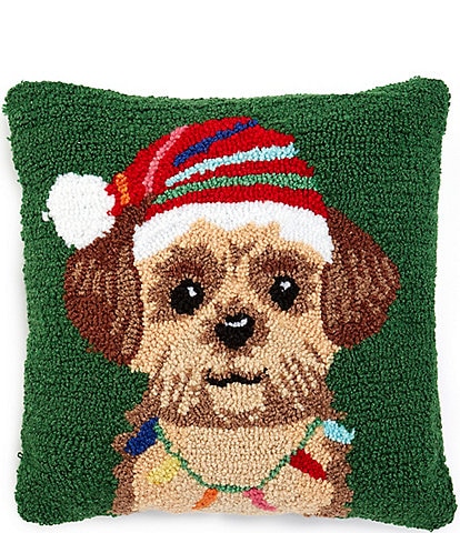 C&F Home Shih Tzu Hooked Knit 16#double; Square Pillow