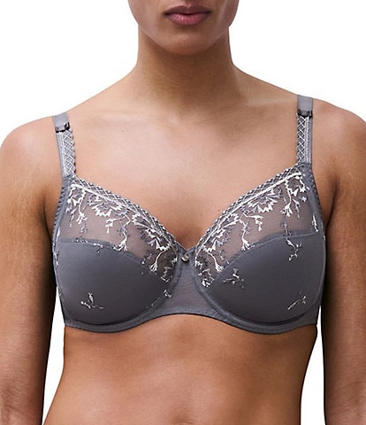 Chantelle Full Coverage Unlined Embroidered Mesh Bra