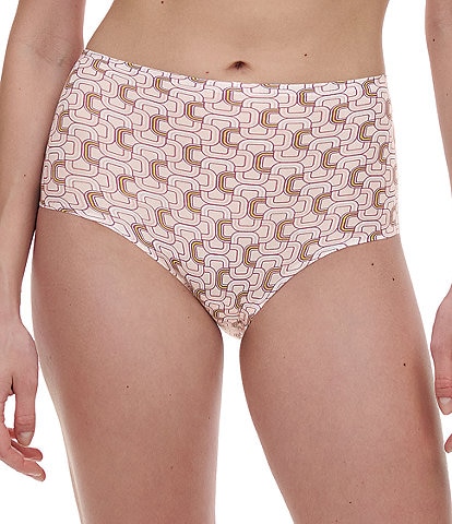 Chantelle Graphic Print Soft Stretch High Waisted Brief Panty