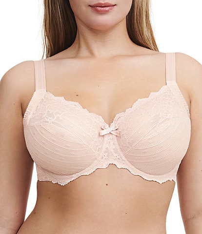 Chantelle Rive Gauche Floral Stretch Lace 3-Part Cup Underwire Bra