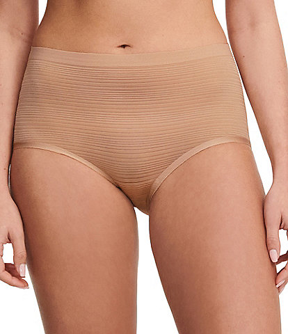Chantelle Striped Soft Stretch High Rise Full Coverage Brief Panty