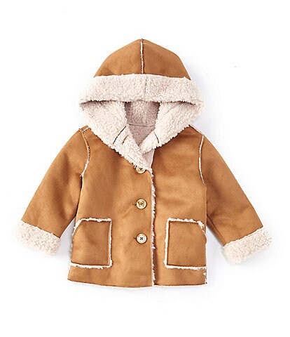 Chelsea & Violet Baby Girls 12-24 Months Faux-Sherpa Lined Suede Jacket