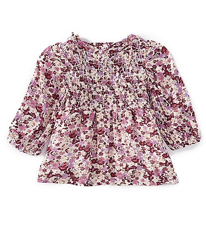 Chelsea & Violet Baby Girls 3-24 Months Long Sleeve Floral Woven Round Neck Top