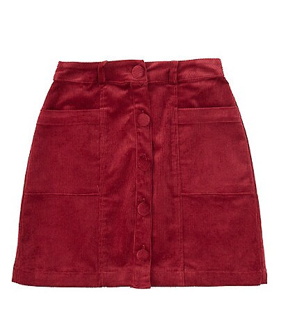 Chelsea & Violet Big Girls 7-16 Corduroy Button Front Skirt