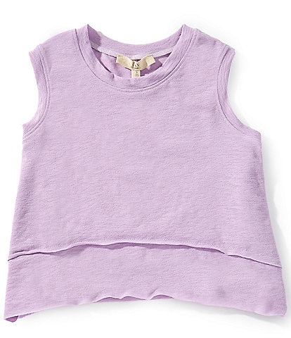 Chelsea & Violet Big Girls 7-16 Crew Neck Sleeveless Terry Knit Top