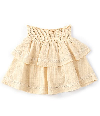Chelsea & Violet Big Girls 7-16 Crochet Detail Ruffle Tiered Skirt