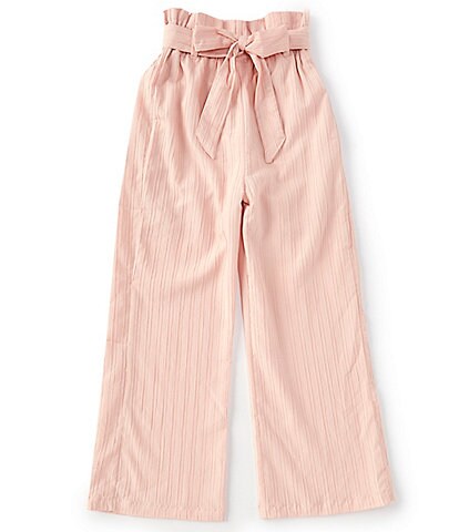 Chelsea & Violet Big Girl's 7-16 Solid Striped Cropped Wide Leg Pant