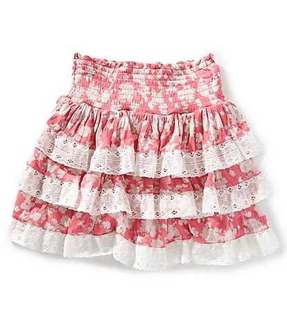 Chelsea & Violet Big Girls 7-16 Daisy Ruffle Lace Skirt