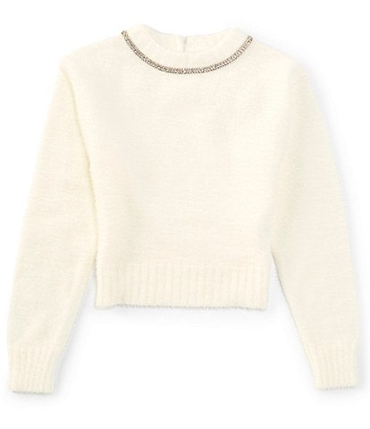 Chelsea & Violet Big Girls 7-16 Eyelash Long Sleeve Sweater