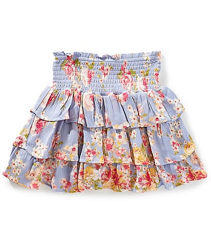 Chelsea & Violet Big Girls 7-16 Floral Smocked Tiered Ruffle Skirt