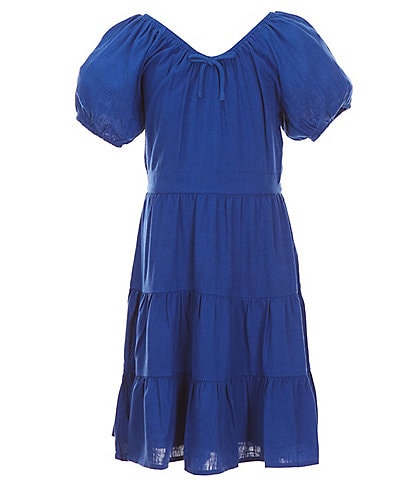 Chelsea & Violet Big Girls 7-16 Puff Sleeve Ruffled A-Line Dress