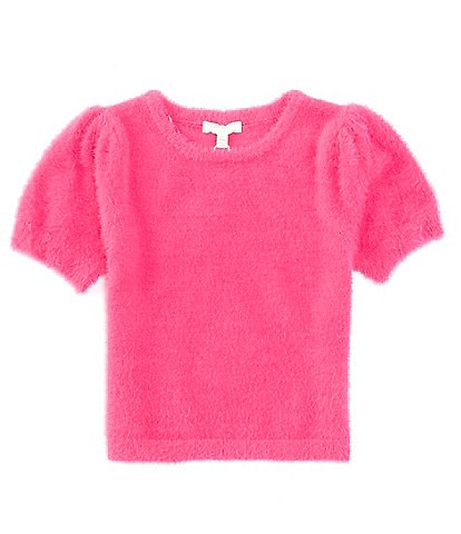 Chelsea & Violet Big Girls 7-16 Short Sleeve Eyelash Sweater