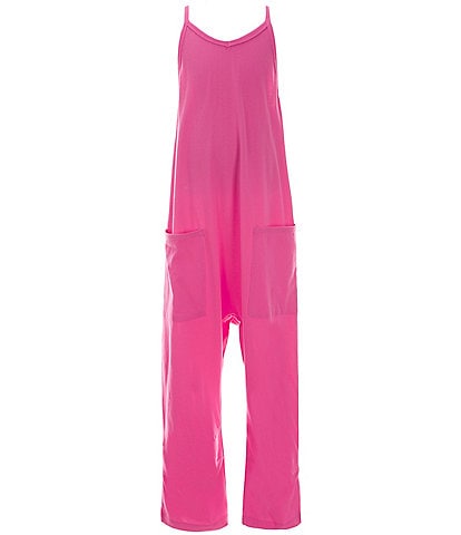 Nike Womens Jumpsuit Small Pink Wide Leg Sleeveless Romper Bodysuit Active  NEW
