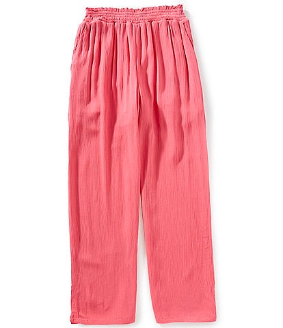 Chelsea & Violet Big Girls 7-16 Smocked Waist Wide Leg Pants