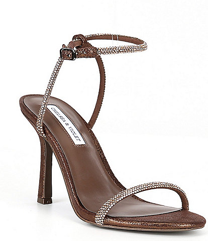 Chelsea & Violet Bonita Jeweled Ankle Strap Dress Sandals
