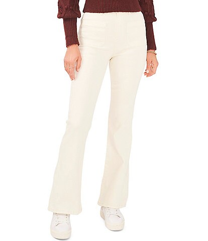 Chelsea & Violet High Rise Patch Pocket Stretch Denim Flare Jeans