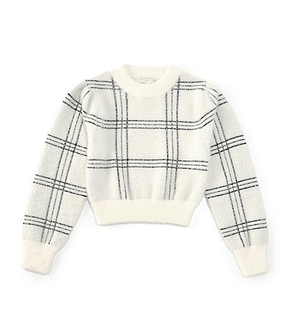 Chelsea & Violet Little Girls 2-6X Plaid Mock Neck Eyelash Sweater