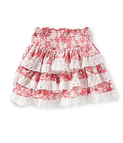 Chelsea & Violet Little Girls 2T-6X Daisy Ruffle Lace Skirt