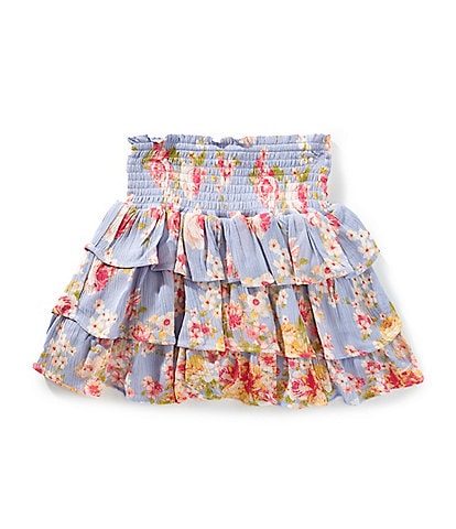 Chelsea & Violet Little Girls 2T-6X Floral Smocked Tiered Ruffle Skirt
