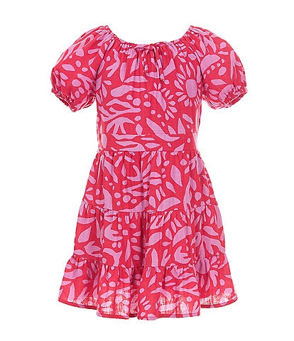 Chelsea & Violet Little Girls 2T-6X Puff Sleeve Printed Ruffled A-Line Dress