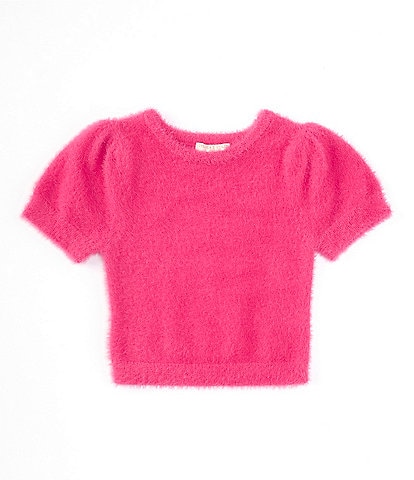 Chelsea & Violet Little Girls 2T-6X Short Sleeve Eyelash Sweater