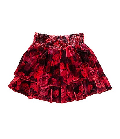 Chelsea & Violet Little Girls 2T-6X Velvet Tiered Floral Print Mini Skirt