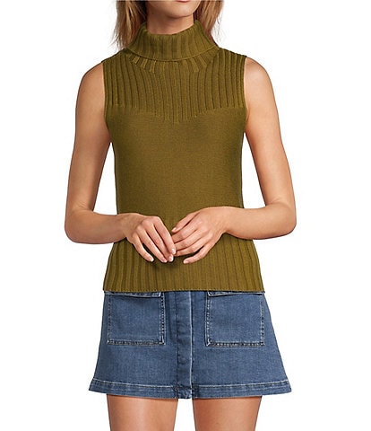 Chelsea & Violet Rosie Turtleneck Sleeveless Sweater