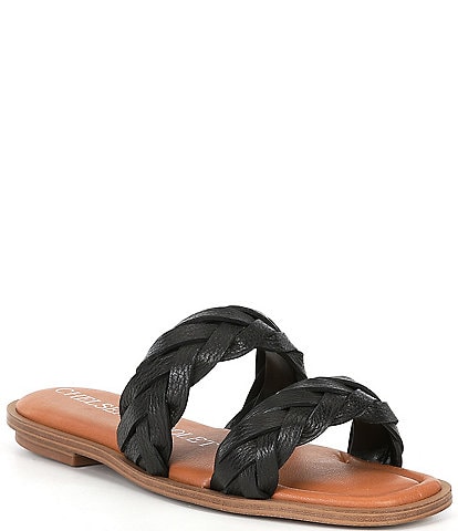 Chelsea & Violet Tarinne Leather Braid Flat Sandals