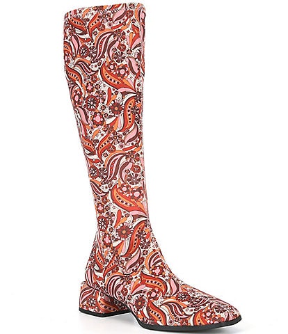 Chelsea & Violet Zayla Groovy Print Tall Boots