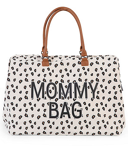 Childhome Canvas Leopard Print Mommy Bag