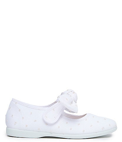 childrenchic Girls' Dotted Fabric Bow Mary Janes (Infant)