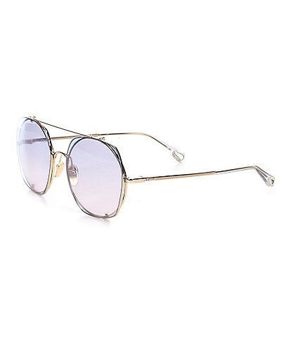 Chloe Women's Ch0042s Rectangular 56mm Sunglasses