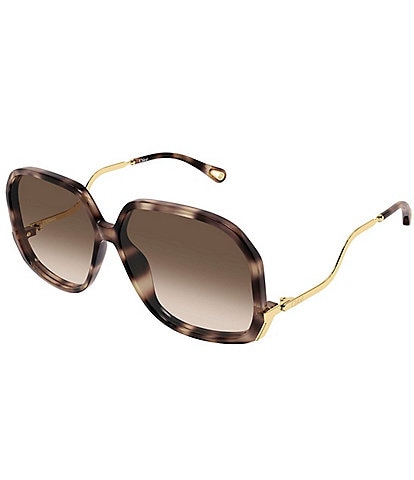 Chloe Women's CH0404S 60mm Geometric Retro Statement Sunglasses