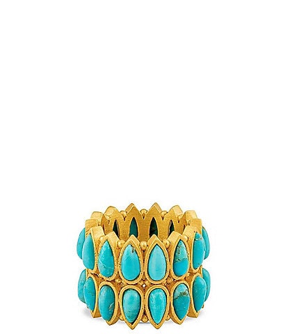 Christina Greene Tucson 18K Turquoise Eternity Double Ring