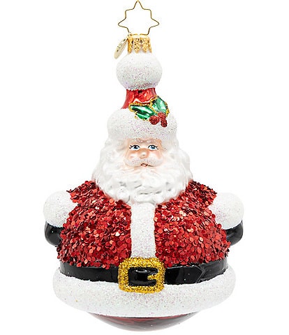 Christopher Radko Cheerful Jolly Claus Glass Ornament
