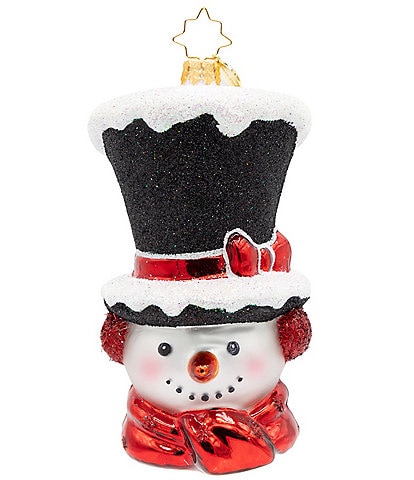 Christopher Radko Snowy Day Smiles Glass Ornament